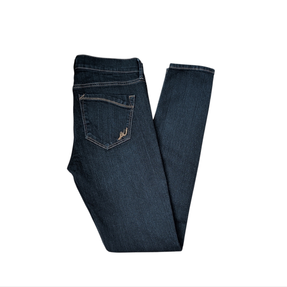 Express One Eleven Mid Rise Legging Jeans 4R Dark Wash Pockets